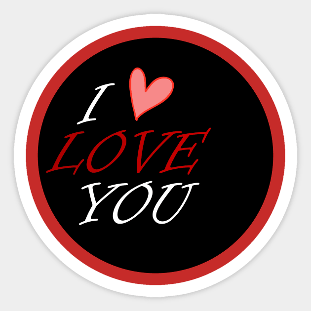 i love you t-shirt Sticker by AbdiArt09